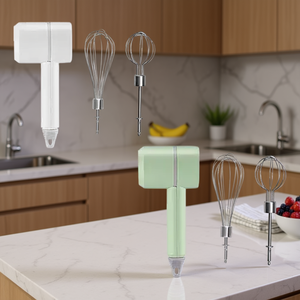 Batteur électrique à main Elegate 1000W 3 vitesses avec fouets en fil métallique pour une utilisation en cuisine, boîtier en plastique, USB et batterie - Product Image 2