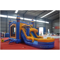 Château gonflable d'extérieur pour enfants, château de saut commercial avec toboggan