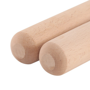 Rodillo de madera Palo de presión de haya Herramientas para hornear Dumpling Wrapper Rolling <span class=keywords><strong>Stick</strong></span> Logotipo personalizado - Product Image 6