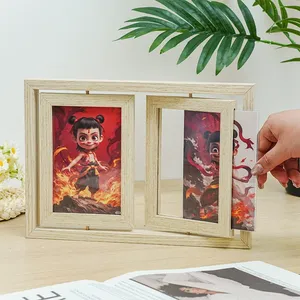 Cadre <span class=keywords><strong>photo</strong></span> mural rotatif double face en MDF, édition Noël, personnalisé, 4x6, de bonne qualité, vente chaude - Product Image 4