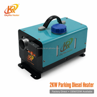 Chauffage de stationnement diesel silencieux tout-en-un OkyRie AX22H 2KW avec écran LCD numérique et télécommande, reconnaissance automatique de la tension pour camping-car