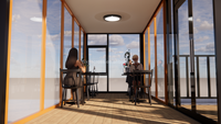 Skyacross2639 Changxu Restaurant modulaire en conteneur maritime, Maison modulaire, Centre commercial, Bar à café, Conteneur de 40 pieds