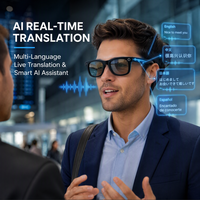 Nouvelles lunettes intelligentes MT5 Ultra avec enregistrement photo, vidéo et audio 8 mégapixels, capacités interactives de Q&A basées sur l'IA, en métal