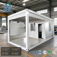 Contenedor Desmontable Ecológico de Paquete Plano para Uso Escolar y Comercial, Blanco, 20 pies/40 pies, Transpirable, Diseño Moderno de Mediados de Siglo