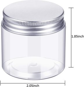 200ml 250ml Transparent Cosmetic Packing Food Storage Container Cake Candy Pet Sugar Canned Food Plastic <b>Jars</b> Aluminum Silver - Product Image 3