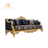 Canapé de salon moderne arabe à trois places en tissu haut de gamme avec rembourrage en éponge pour appartement et hôtel
