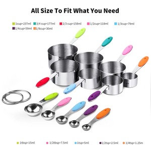 Tazas <span class=keywords><strong>de</strong></span> medición y cucharas <span class=keywords><strong>de</strong></span> medición <span class=keywords><strong>de</strong></span> acero inoxidable, juego <span class=keywords><strong>de</strong></span> 10 piezas, servicio OEM - Product Image 4