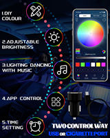 Lumière d'ambiance acrylique symphonie Chasing 18 en 1 lumière à fibre optique pour l'atmosphère de la voiture Lumières intérieures