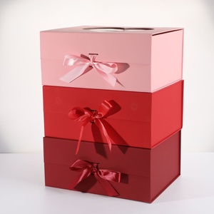 Folding Gift Paper Box with Heart Shape clear Window Portable Recycled China Manufacturing Paper Folding Gift <b>Boxes</b> - Product Image 3