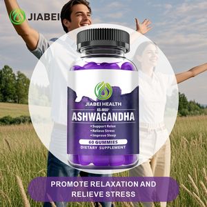 Suplemento de gomitas vitamínicas personalizado Ashwagandha Gummy Herb Suplemento para aliviar el estrés y mejorar la calidad del sueño Oem Gummies - Product Image 2