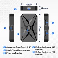 Adaptador de Teclado y Ratón Inalámbrico Gamwing M1 Pro BT para Juegos Móviles en Teléfonos/Tabletas Android con Función de Apuntar y Disparar