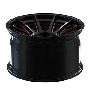 Jantes en alliage d'aluminium forgé sur mesure de 18 pouces 5x120, noir usiné rouge pour <span class=keywords><strong>Range</strong></span> <span class=keywords><strong>Rover</strong></span>, roues de voiture de tourisme - JM7426 - Product Image 3