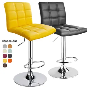 Регулируемое кресло Heigh для кухни, Лидер продаж, регулируемые барные стулья бежевого цвета с квадратной спинкой, кухонный остров, регулируемые барные стулья