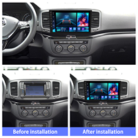 Meihua-Lecteur CD/DVD audio GPS Android de 9 pouces, fonction stéréo, lecteur multimédia portable pour voiture, pour VOLKSWAGEN Sharan, aide à l'inversion