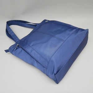 New Plain Zipper DEEP BLUE Unisex <b>Handbags</b> Shoulder <b>Medium</b> Volume <b>Handbags</b> Available OEM - Product Image 4