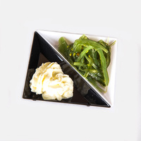 Assiette triangulaire transparente en plastique jetable pour sauces, assaisonnements, collations, gâteaux et pâtisseries – Vente en gros