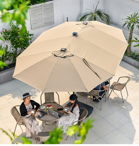 MOJIA 14FT Paraguas Grande <span class=keywords><strong>para</strong></span> Patio Jardín Sombrilla Paraguas Exterior con Luz LED - Product Image 3
