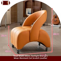 Nouveau design, fauteuil lounge en cuir PU, pivotant, avec roulettes, dossier confortable, personnalisable, meubles de salon pour la maison