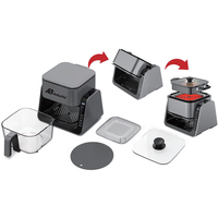 Anbolife Nouveauté 2026 Fabricant OEM DOM Friteuse à air numérique 5,5 L multifonction : Friteuse + Cuiseur vapeur + Grill BBQ