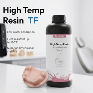 เรซิ่น Ownsmile High Temp Resin TF สำหรับเครื่องพิมพ์ 3 มิติ น้ำหนัก 1 กก. ทนความร้อนได้สูงถึง 160 องศา ° การดูดซึมน้ำต่ำ - Product Image 1