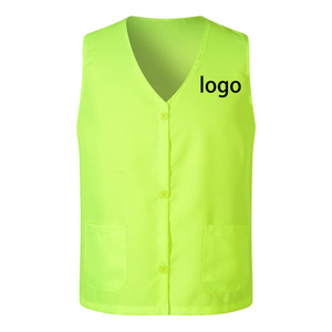 Gilet da lavoro supermercato con materiale in poliestere traspirante Logo personalizzato gilet di servizio del gruppo aziendale - Product Image 4