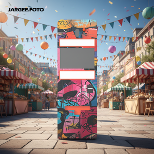 Photomaton compact vertical rouge avec caméra pour événements populaires, activation de marque de détail, impression en libre-service, résolution 2K/4K - Product Image 4