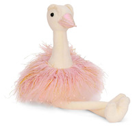 8737 Jouets en peluche émeu 3D personnalisés et réalistes avec bouche brillante et tutu rose, style dessin animé, grandes poupées oiseaux pour les enfants passionnés de nature