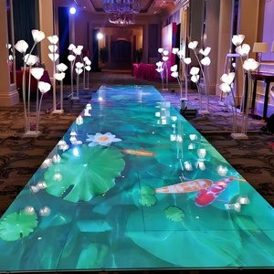 <span class=keywords><strong>LED</strong></span> Interactive Human Body Sensing Bodenfliesen bildschirm mit dynamischem 3D-Vollfarb-Animationsanzeige IP65 für den Innenbereich - Product Image 1