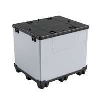 Caisse de palette en plastique pliable réutilisable 1200*1000*1050mm en PP recyclable pour la logistique industrielle