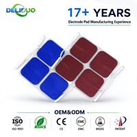 Électrodes carrées réutilisables 50x50mm de 2mm d'épaisseur, compatibles avec les appareils TENS EMS, directement de l'usine