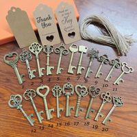 Grand ensemble de clés squelette en bronze antique, ouvre-bouteille, breloque pendentif pour décoration de mariage, cadeau, bricolage, style rustique vintage