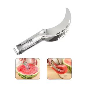 Outil de découpe de pastèque personnalisé avec logo, diviseur en acier inoxydable, trancheuse à pastèque multifonctionnelle créative, couteau à éplucher, coupe-melon - Product Image 2