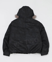 Veste d'hiver pour homme en toile de coton surdimensionnée avec capuche en fausse fourrure, rembourrage en cire d'huile, fermeture à boucle, style bomber matelassé, élégante