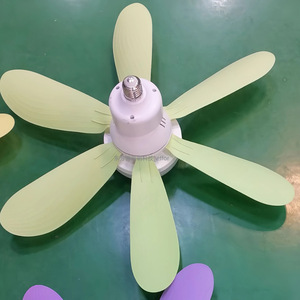 <b>Ceiling</b> Fan <b>Light</b> 6 Blades Led <b>Remote</b> <b>Control</b> Flush Mount Ac Motor Plastic Body With <b>Light</b> - Product Image 1