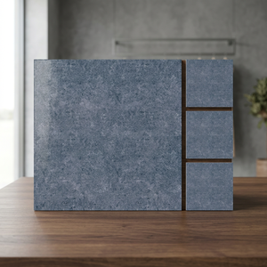 Baldosas de Porcelana Brillante Azul Blanco Foshan de 600x600 mm para Pisos Modernos de Oficina - Product Image 4