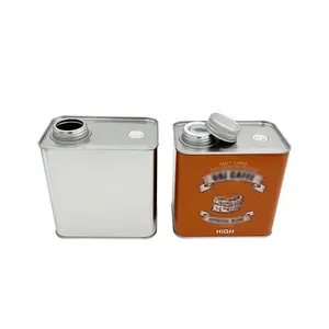 Высококачественная жестяная квадратная коробка для упаковки чая в кофейных зернах, большая жестяная коробка, квадратная жестяная коробка