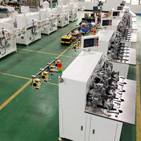 Machine automatique à grande vitesse de bobinage et de torsion de moteurs de ventilateurs de plafond, à commande PLC CNC à quatre stations, avec fonction de coupe de fil