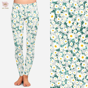 Leggings da Yoga con Stampa Floreale e Logo Personalizzato, Vita Alta, per Palestra e Allenamento, Vendita all'Ingrosso - Product Image 4