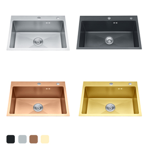 Nhà Máy Trực Tiếp Handmade Duy Nhất Bát Lưu Vực Bồn Rửa Chống Xước Nano Lớp Phủ Màu Đen Tùy Chỉnh 304 Thép Chậu Cho Toàn Cầu Bán Buôn - Product Image 4