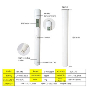 Testeur de TDS numérique pour l'eau potable, instrument de mesure du TDS, nouveau style, prix d'usine, OEM ODM, haute précision - Product Image 2
