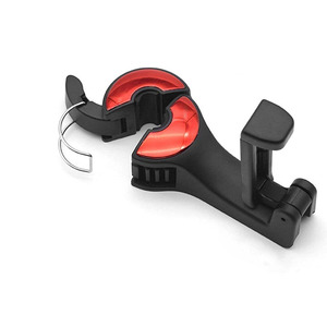 Gancho Oculto Universal 2 en 1 para Reposacabezas de Coche para Bolsas con Soporte para Teléfono Móvil, Organizador de Plástico para Reposacabezas de Coche - Product Image 1