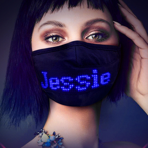 Kanlong música fiesta de Halloween Navidad luz <span class=keywords><strong>led</strong></span> <span class=keywords><strong>cara</strong></span> máscara App programable controlada mensaje pantalla - Product Image 1
