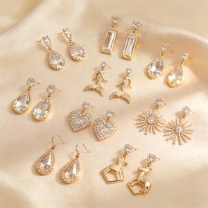 ต่างหูผู้หญิงชุบทอง 18K รุ่น 260119 <span class=keywords><strong>XUPING</strong></span> หลายแบบ ประดับเพชรคิวบิกเซอร์โคเนีย ต่างหูแบบห้อยและแบบติด แฟชั่นสำหรับผู้หญิง ขายส่ง - Product Image 1