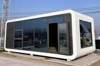 Conteneur en acier de 20 pieds certifié CE, respirant, style méditerranéen, maisonnette moderne, bureau mobile, pod de travail, cabine Apple préfabriquée