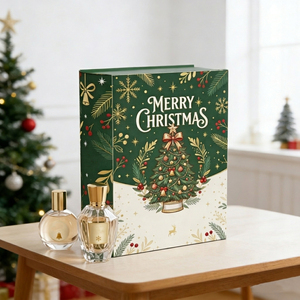 Personnalisation sur base de dessin, emballage de parfum de Noël, boîte cadeau de luxe de style livre avec insert en EVA - Product Image 2