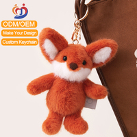 Gantungan Kunci Rubah Mini Plush Kustom, Hadiah Gantungan Kunci Acara Istimewa, Mainan Hewan Boneka, Mainan Gantungan Kunci Plush