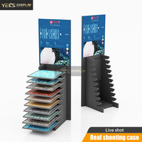 Support de présentation de bureau Yeks en métal écologique, personnalisable, moderne, simple et léger pour carreaux de céramique et de pierre