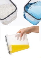 Boîte de Rangement en Plastique Épaissie pour Cuisine, Seau à Riz, Pot de Conservation Hermétique pour Céréales et Aliments