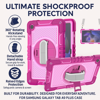 Étui robuste pour Samsung Tab A9 Plus, coque de protection avec béquille intégrée pour tablette Samsung Tab A9+ 11 pouces