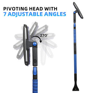 Nhựa 2-in-1 có thể thu vào kính thiên văn nhôm dài xử lý cửa sổ <span class=keywords><strong>scraper</strong></span> <span class=keywords><strong>Ice</strong></span> <span class=keywords><strong>scraper</strong></span> và tuyết bàn chải cho xe kính chắn gió - Product Image 4